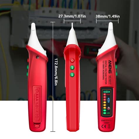 ANENG Tester Non Contact AC Voltage Alert Detector 12V 1000V VC1017