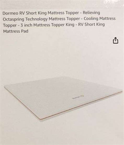 Dormeo Rv Short King Mattress Topper Prime Time Auctions Inc