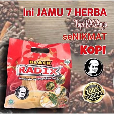 Jual Kopi Black Radix Pak Haji Isi Sachet Kopi Radix Pak Haji