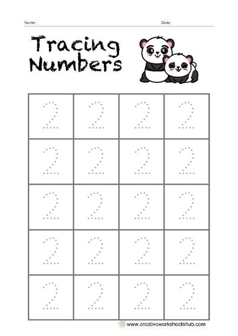 number  tracing worksheet
