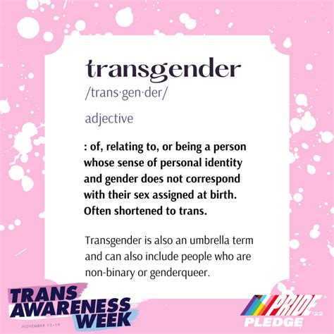 Trans Definitions Pride Pledge