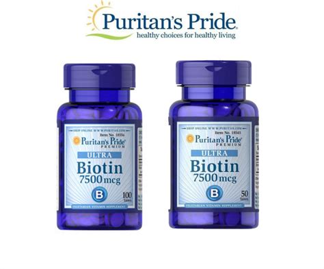 Puritan S Pride Biotin 7500 Mcg 50 Tablet 100 Tablet Lazada Indonesia