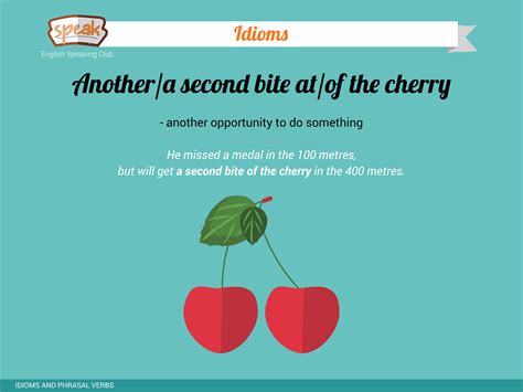 A New One Tasty Idiom👍😊 Anothera Second Bite Atof The Cherry