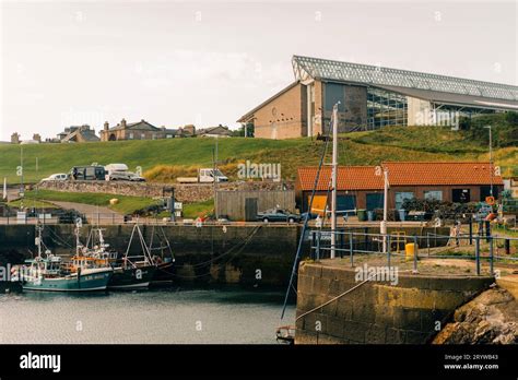 Dunbar East Lothian Scotland August 2023 View Of Victoria Harbour