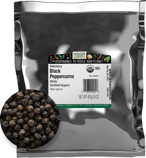 Amazon Frontier Co Op Black Peppercorns Whole Lb Bulk Bag