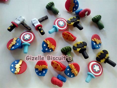 PONTEIRA PARA LÁPIS CANETA OS VINGADORES EM BISCUIT Elo7