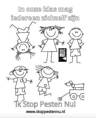 Pin Op Posters Tegen Pesten Stop Pesten Nu