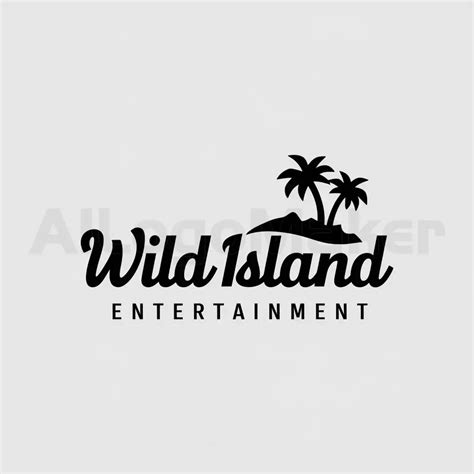 Logo Design For Wild Island Entertainment Minimalistic Representation