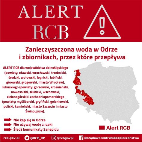 Alert Rcb Zanieczyszczenie Odry I Zbiornik W Przez Kt Re