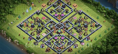 Farming Base Th14 With Link Hybrid Anti Air Electro Dragon Clash