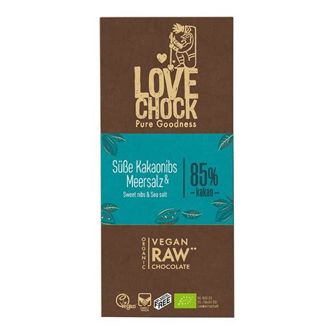 LOVECHOCK Süße Kakaonibs Meersalz 85 Kakao 70 g Shop Apotheke