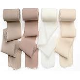 Amazon Pieaary Handmade Fringe Chiffon Silk Ribbon 4 Rolls 1 X 5Yd Per Roll Nude Cream