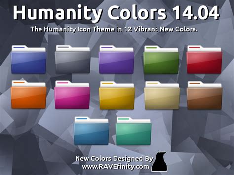 Wdistros Humanity Colors Icon Theme Now Available In 12 Colors