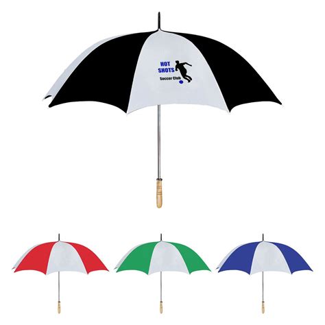 Promotional 60 Arc Golf Umbrella With 100 Rpet Canopy Personalized With