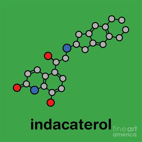 Indacaterol Copd Drug Molecule Photograph by Molekuul/science Photo Library