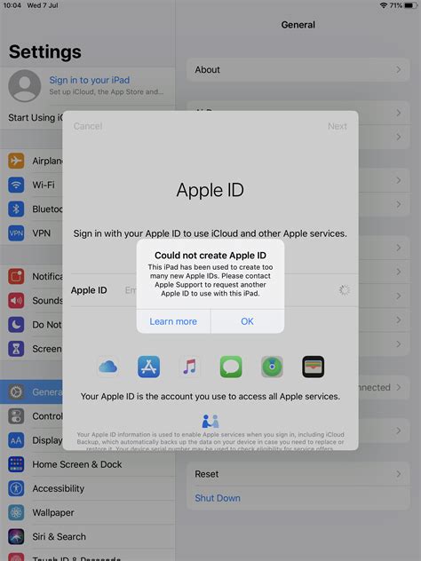 Couldn T Create New Apple Id On Ipad Apple Community