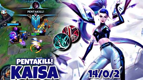 Wild Rift Kaisa Zero Death And Got A Pentakill Gameplay Kaisa