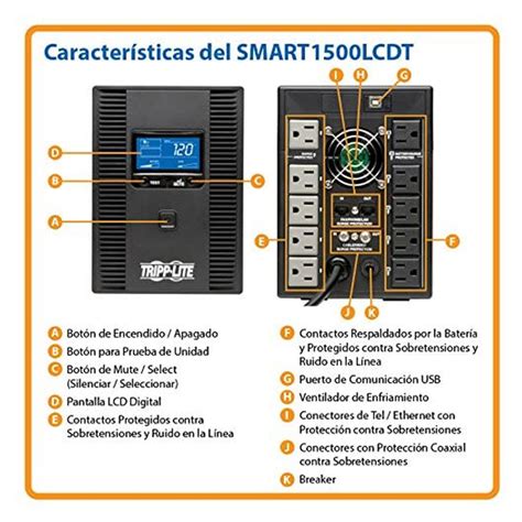 Tripp Lite 1500va 900w Ups Battery Back Up Avr Lcd Display10 Outlets Black Smart1500lcdt