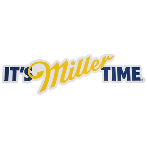 ITS MILLER TIME CUTOUT METAL SIGN – Miller Lite Shop