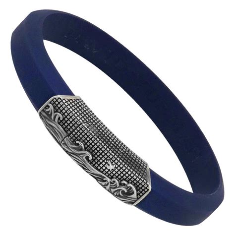 David Yurman Blue Rubber Bracelet At 1stdibs
