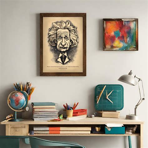 Albert Einstein Cartoon Printable Art Einstein Quote Poster Einstein Figure Einstein Art