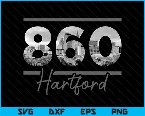 Hartford 860 Area Code Skyline Connecticut Vintage SVG PNG – creativeusarts