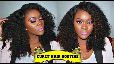 My Curly Hair Routine Ft Sway Hair Brazilian Deep Curly Youtube