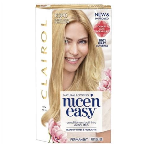 Clairol Nice'n Easy 10PB Extra Light Pale Blonde Permanent Hair Color ...