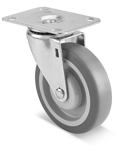 Rubber Caster For Handi Mover Swivel 5 X 1 14 H 180sw Uline