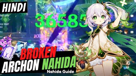 Hindi Best F2p Nahida Guide Best Nahida Build Artifacts Weapons