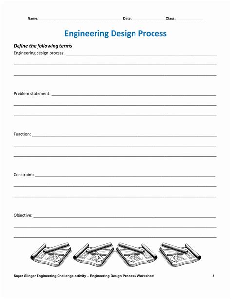 Printable Engineering Design Process Worksheet Web Explore The World Of