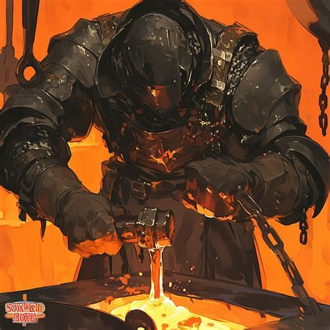 Premium Photo Forge Master Crafting Medieval Artwork