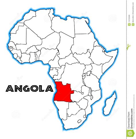 Grande mapa de ubicación de Angola Angola África Mapas del Mundo