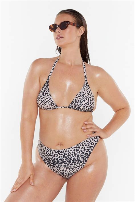 Nasty Gal This Kitty Swims High Leg Bikini Bottoms Nasty Gal Plus Size Swimwear Collection