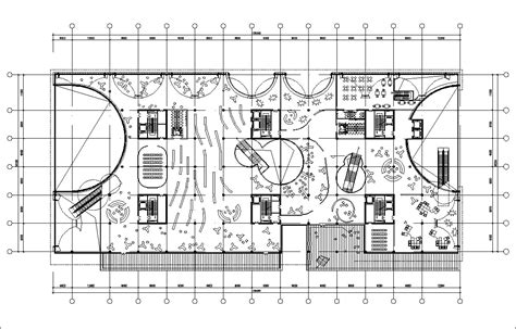 【architecture Cad Projects】library Design Cad Blocksplanslayout V1