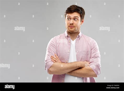 shocked young man stock photo alamy