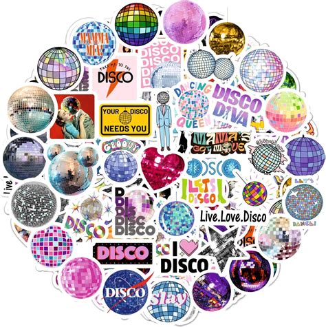 Bulbacraft 100pcs Disco Stickers Disco Ball Stickers