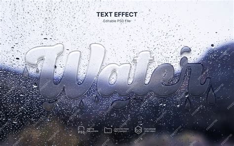 Premium Psd Water Drop Text Effect