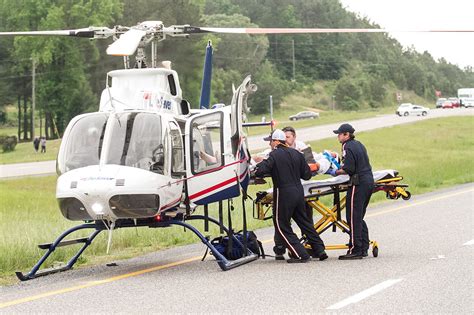 Driver Airlifted To Hospital Following One Car Accident The Daily