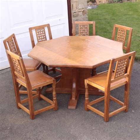 Sid Pollard Octagonal Oak Dining Table And 6 Chairs