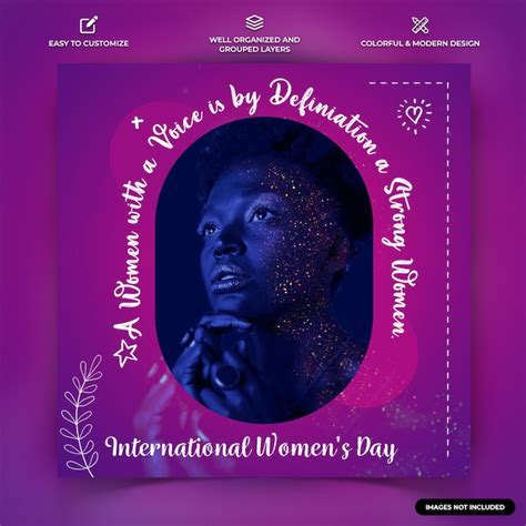 Premium Vector International Womens Day Social Media Instagram Post