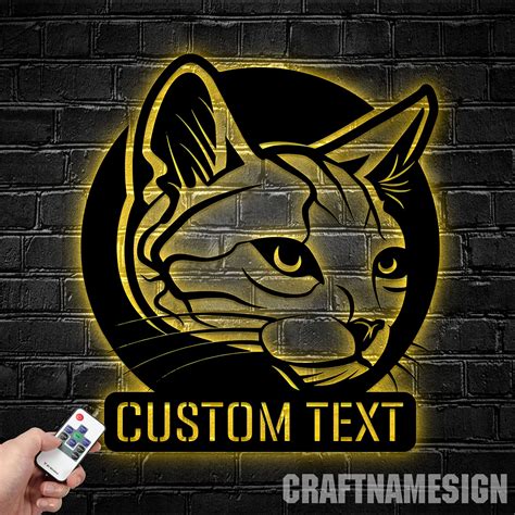 Custom Peeking Sphynx Cat Metal Artwork For Wall Craft Name Sign