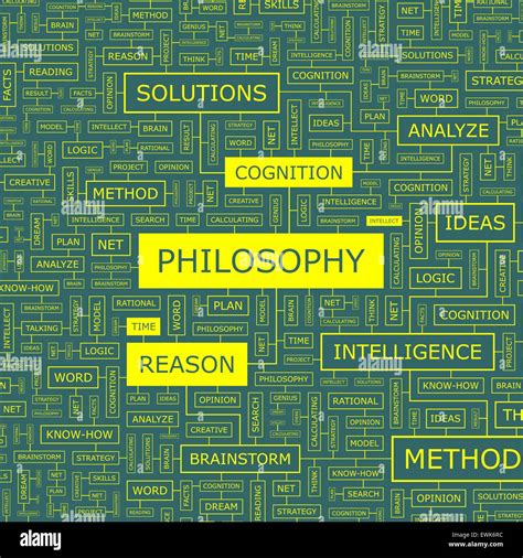 Philosophy Word Cloud Illustration Tag Cloud Concept Collage Stock