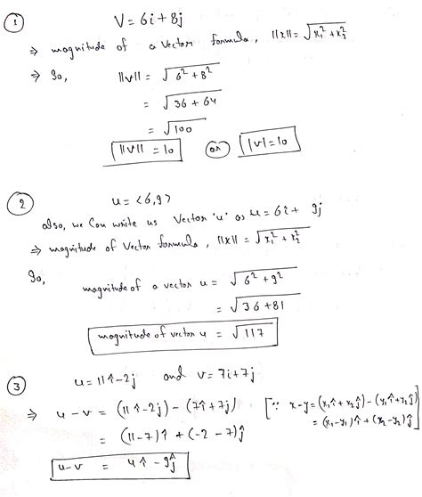 Solved 1 Find The Magnitude V Of The Vector V6i8j 2 Find Course Hero