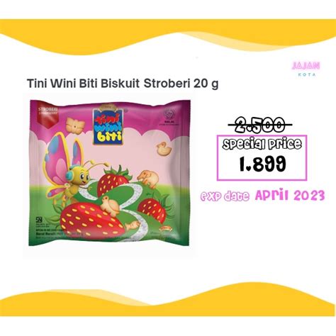 Jual Tini Wini Biti Biskuit Anak Stroberi 20 G Shopee Indonesia