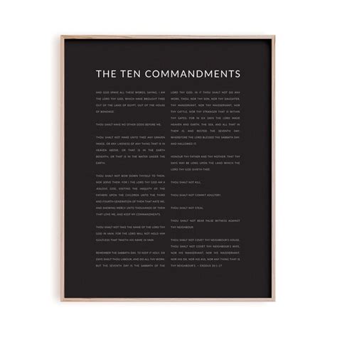 Ten Commandments Wall Art Etsy