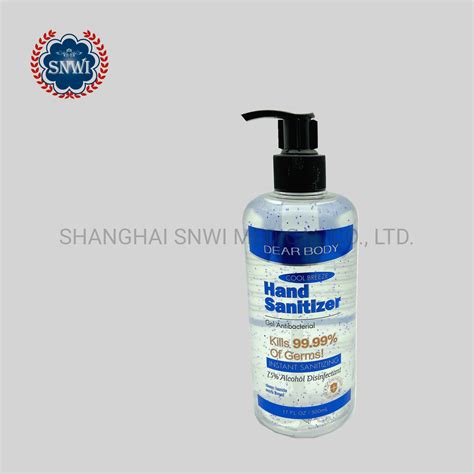 75 Alcohol Waterless Hand Sanitizer Gel 500ml Bottle China Liquid