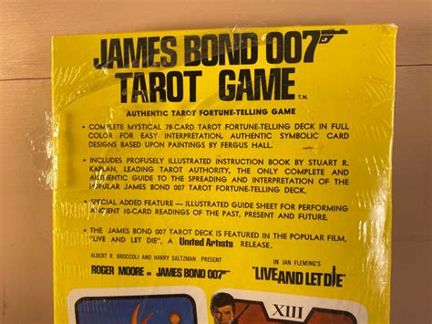 1973 Sealed James Bond 007 Tarot Game James Bond Tarot Card Deck Us