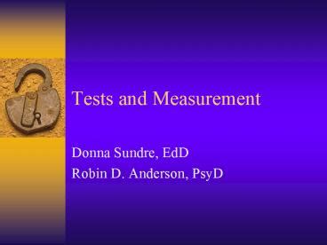 Ppt Tests And Measurement Powerpoint Presentation Free To View Id