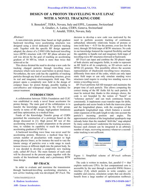 Pdf Design Of A Proton Travelling Wave Linac With A Novel Tracking Code